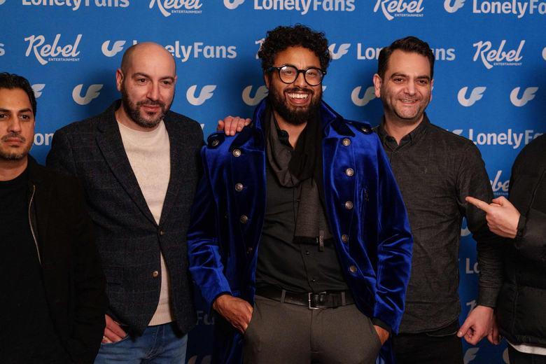 Producers and guests on the red carpet — Lonely Fans global screening tour